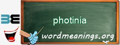 WordMeaning blackboard for photinia